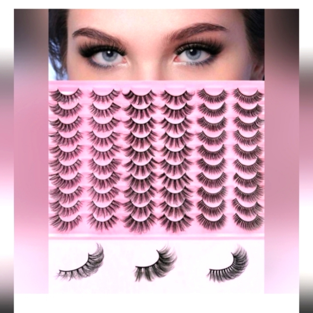 Voluminous Black False Eyelashes Set